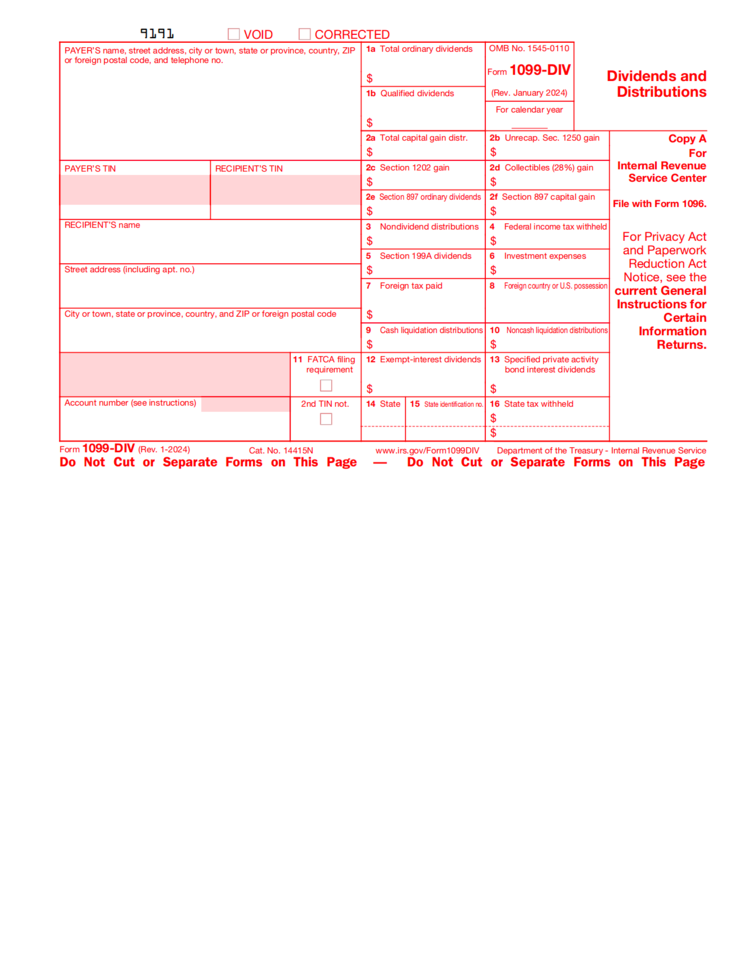 Formulario 1099-DIV