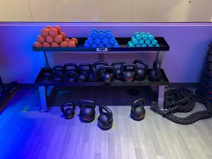 First Place Kettlebell Rack w/ 24 Kettlebells RTR# 3124573-65 for Sale