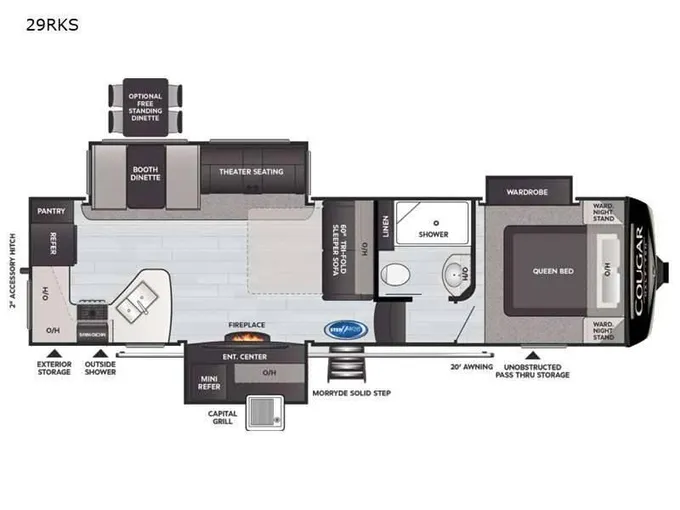 2021 Keystone Keystone RV Cougar Half-Ton 29RKS 33ft for Sale
