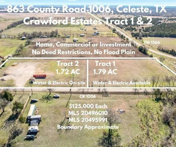 863 COUNTY ROAD 1006, Celeste, TX 75423 Land For Sale  MLS# 20495991