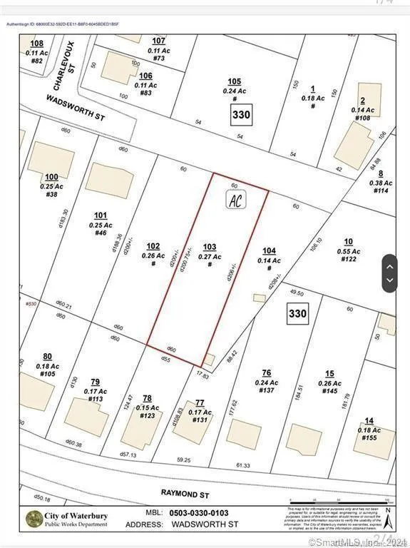Waterbury, New Haven County, CT Homesites for sale Property ID: 418629013