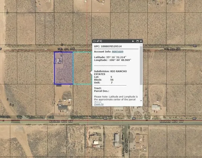 Rio Rancho, Sandoval County, NM Undeveloped Land, Homesites for sale Property ID: 413454748