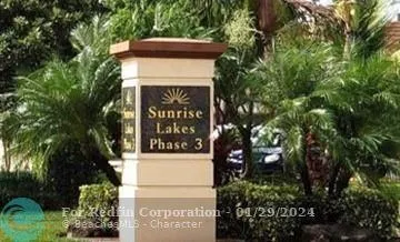 9601 Sunrise Lakes Blvd #106, Sunrise, FL 33322  MLS# F10421054 for Sale