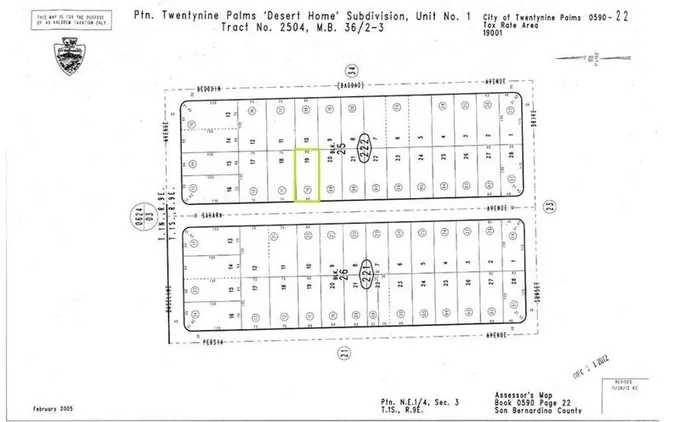 Twentynine Palms, San Bernardino County, CA Undeveloped Land, Homesites for sale Property ID: 415979653