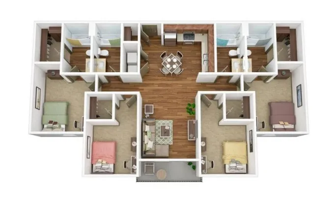 Furnished Tempe Area, Phoenix Area room for rent in 4 Bedrooms, Apartment for 1120 per month. Room ID 4738365