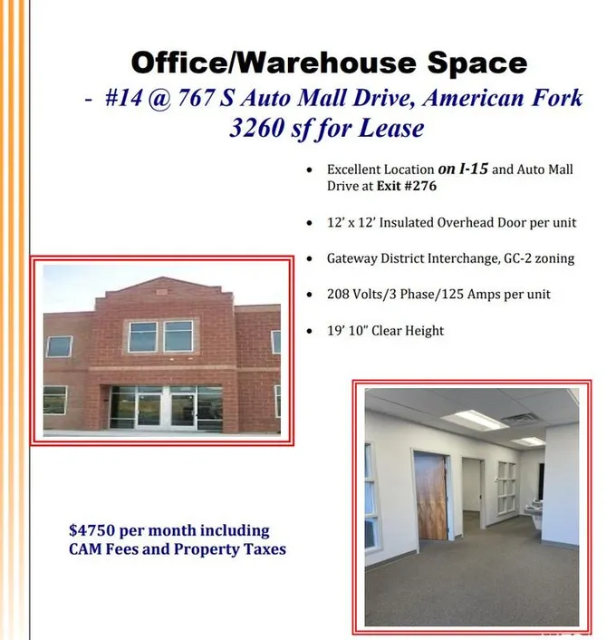 767 S Auto Mall Dr E #14, American Fork, UT 84003 - MLS 1951454 for Sale