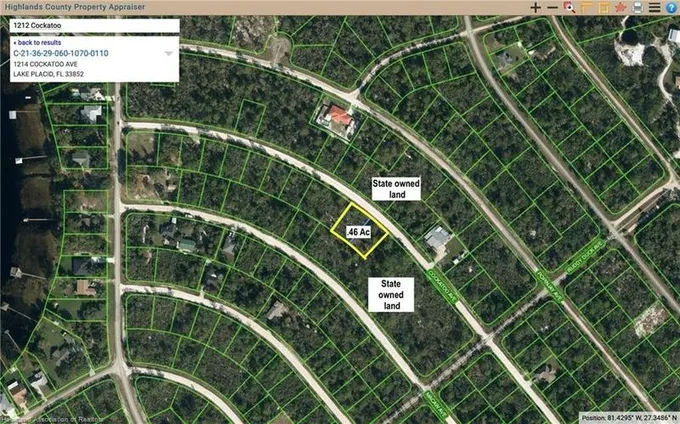 Lake Placid, Highlands County, FL Undeveloped Land, Homesites for sale Property ID: 417055317