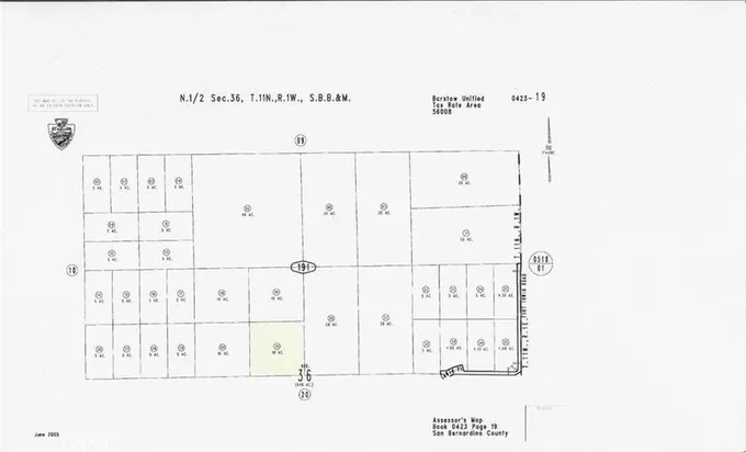 Barstow, San Bernardino County, CA Undeveloped Land for sale Property ID: 417888104