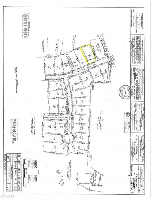 504 HOLLY RIDGE DR, Winston Salem, NC 27105 Land For Sale  MLS# 1087694