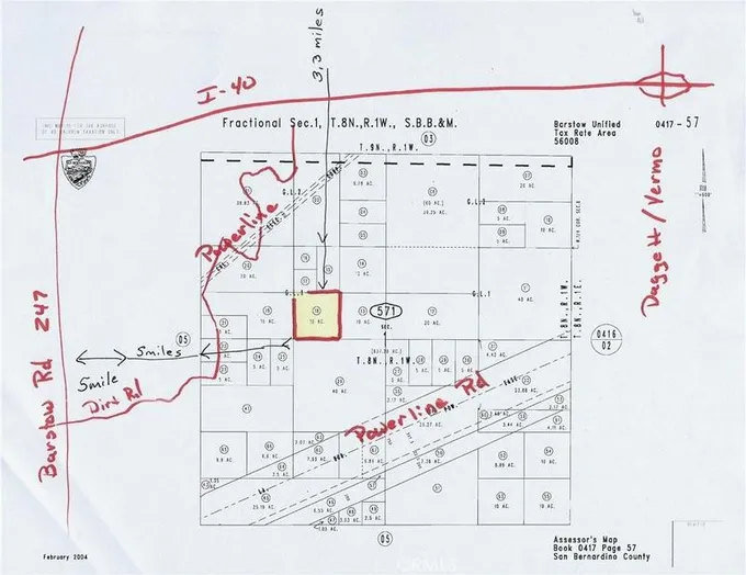 Barstow, San Bernardino County, CA Undeveloped Land for sale Property ID: 417888113