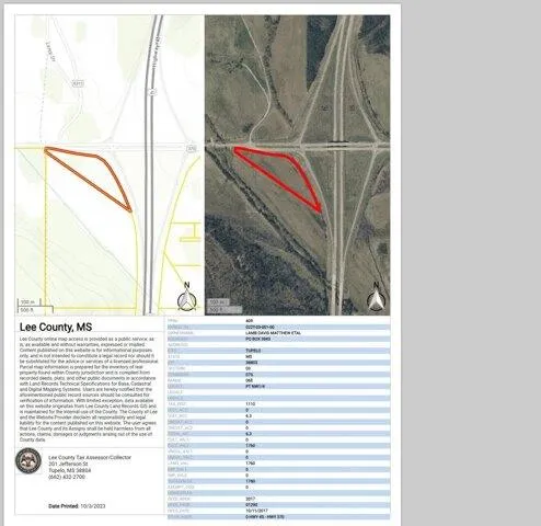 Plot For Sale In Baldwyn, Mississippi