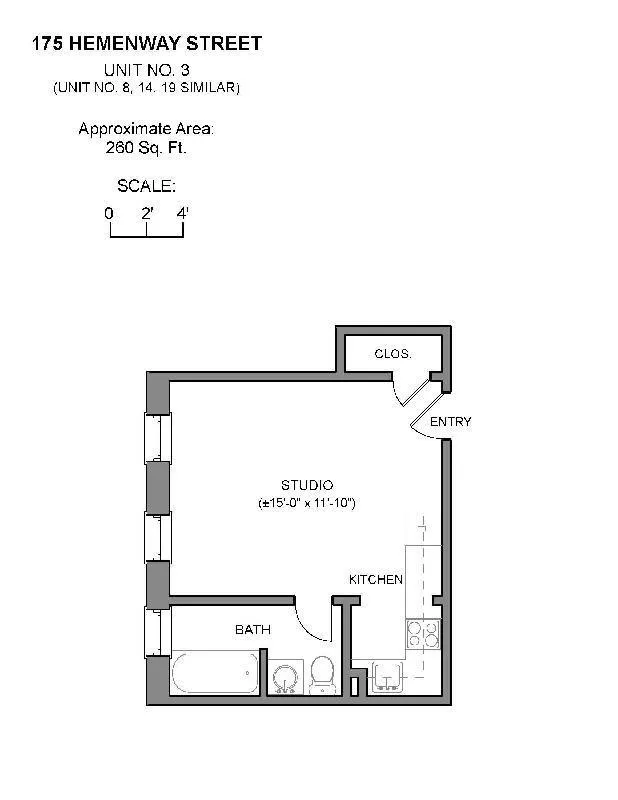 0 bedroom in Boston MA 02115 for Rent