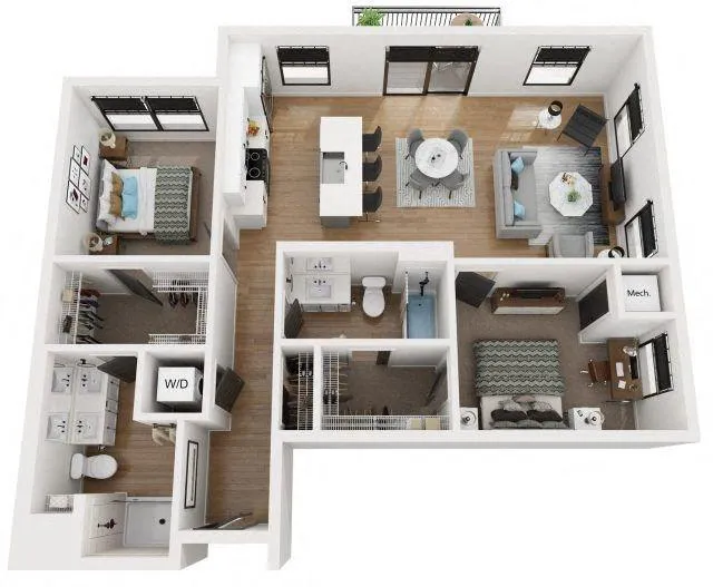 The Reeve Lakeside - PLAN D2 for Rent
