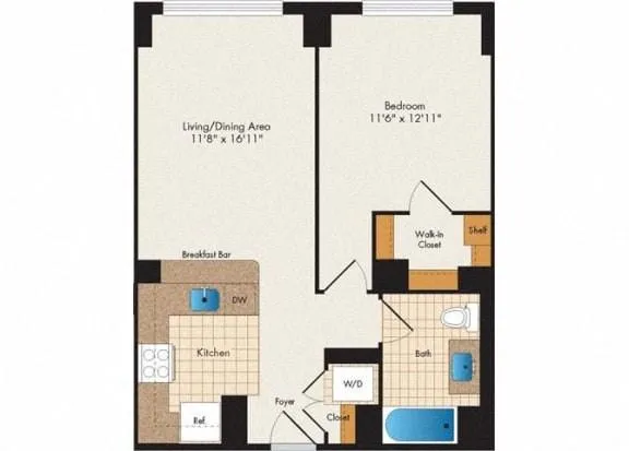 15 Bank Apartments - Greenway 1 Bed 1 Bath for Rent