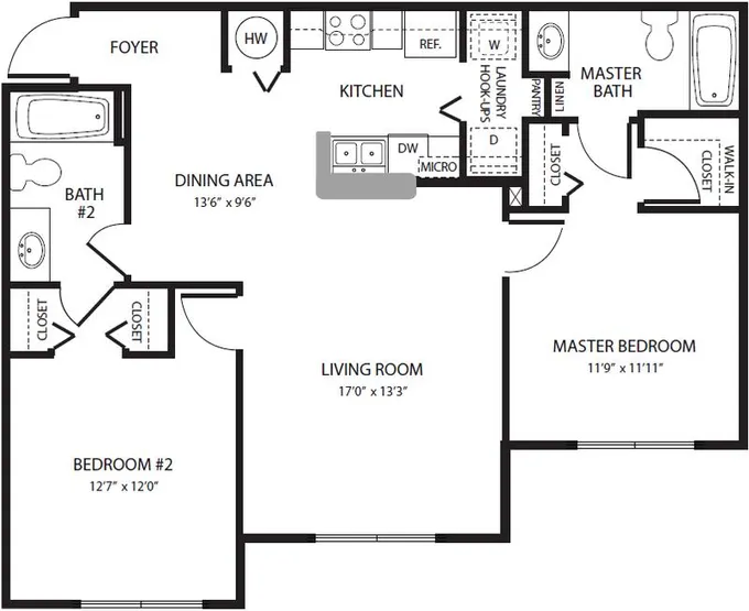 Brandywine Apartments - 2x2 for Rent
