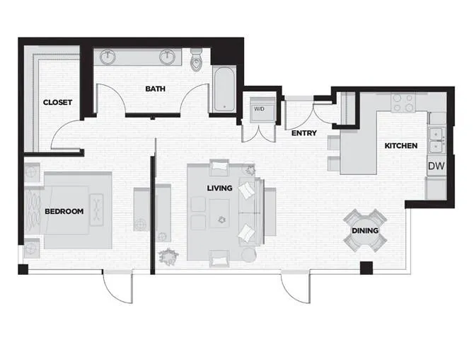 Eighteen Ten State St - 1 Bed - 1 Bath S for Rent