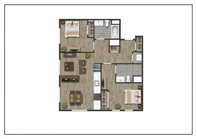 North Square Apartments at The Mill District - 2D for Rent