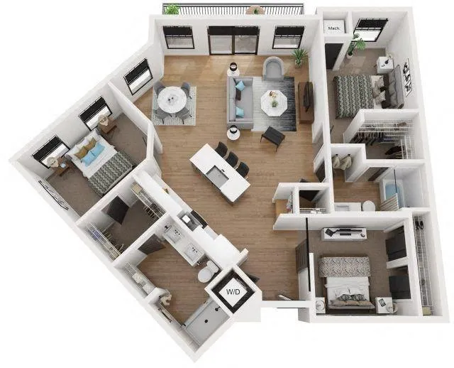 The Reeve Lakeside - PLAN E1 for Rent