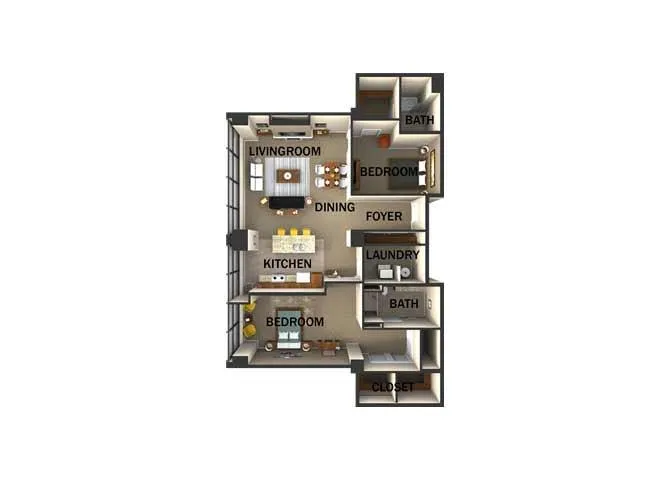 Residences at 1717 - Suite Style L for Rent