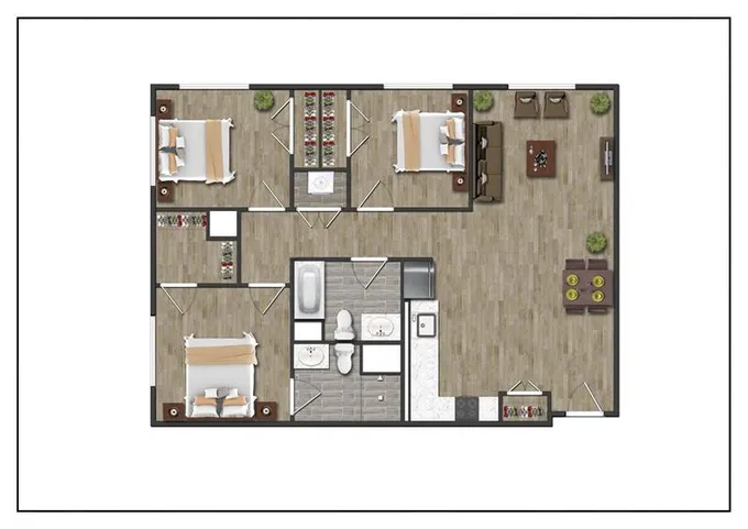 North Square Apartments at The Mill District - 3B for Rent