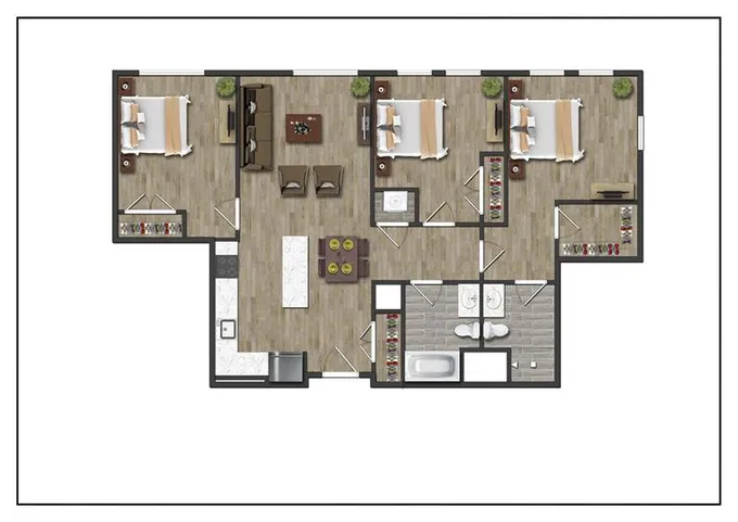 North Square Apartments at The Mill District - 3C for Rent