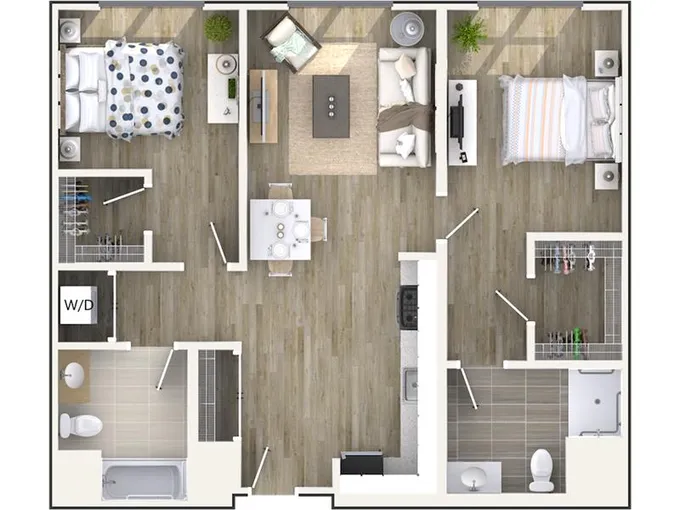 North Square Apartments at The Mill District - 2A for Rent