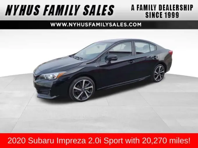 2020 Subaru Impreza Black, 20K miles for Sale