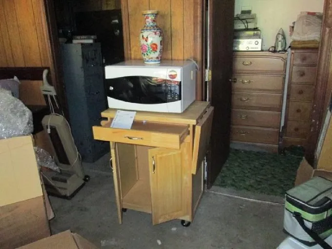 Table, chairs, microwave and stand for Sale