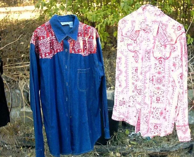 Ladies Size M western style shirts $10. each for Sale