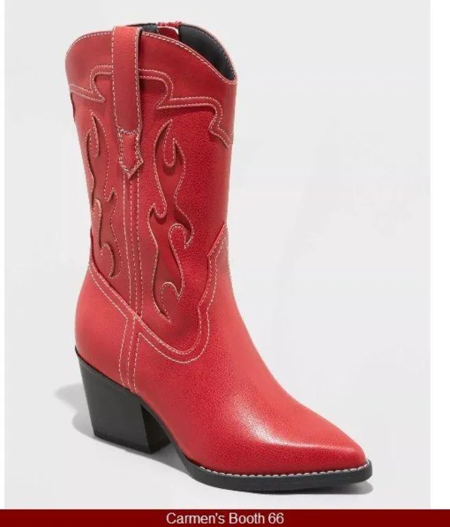 NEW COWGIRL WESTERN BOOTS RED SIZE 6 7 AND 10 more T W Flea Market for Sale