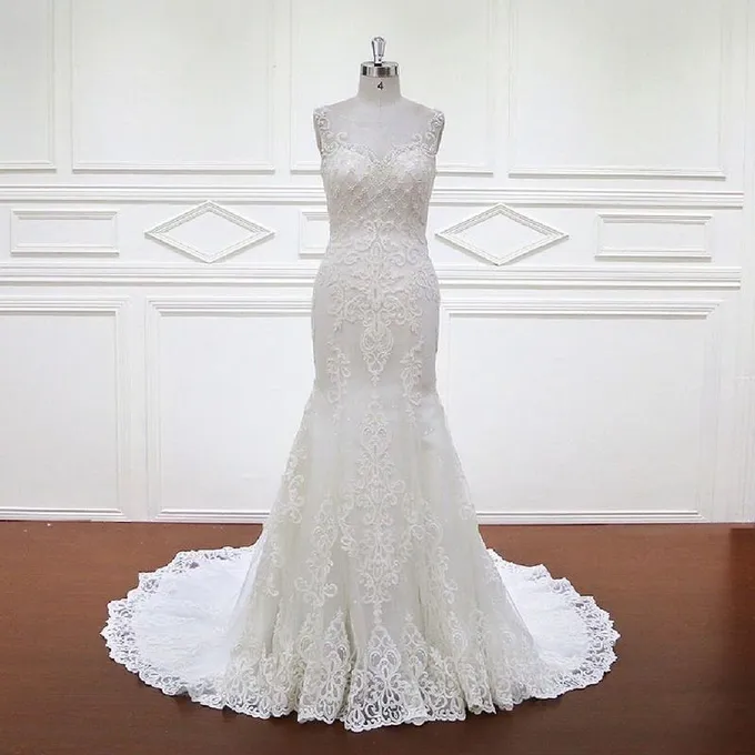 Allison's Mermaid Appliqu Wedding Gown for Sale