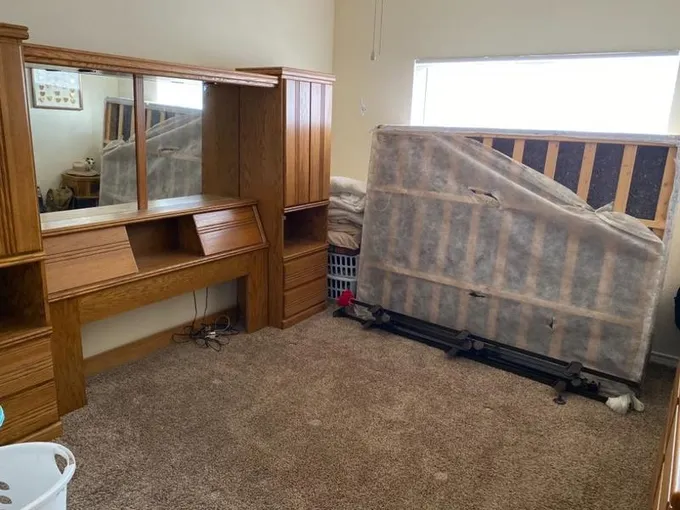 Bookcase headboard set for Sale