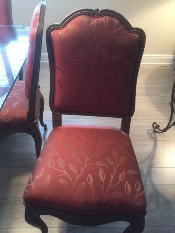 Minton-Spidell 6 dining room chairs and glass table for Sale