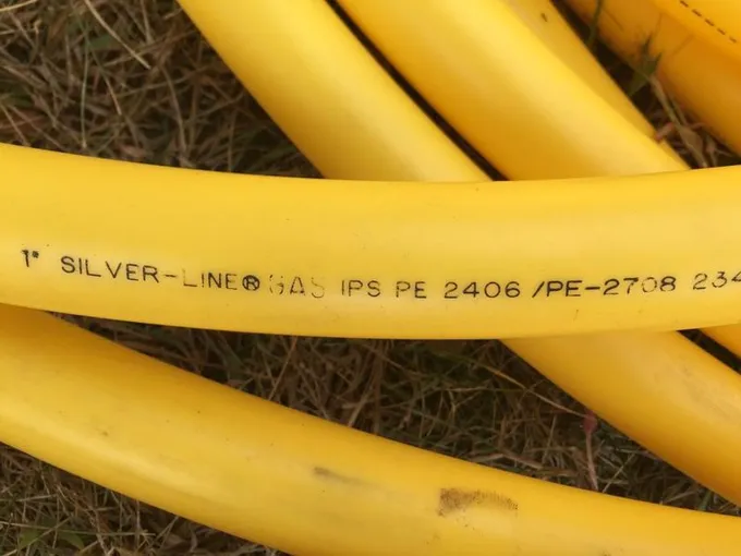 Poly gas piping 1 over 100 feet silver line for Sale