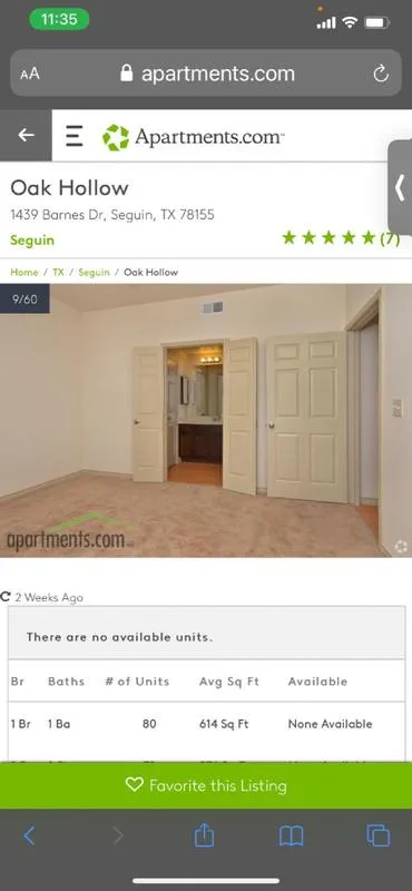 Oak hallow apartment 2/2 for Sale