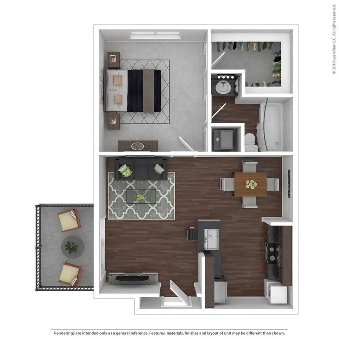 The Vale Apartments and Townhomes - Elm - 1 Bed, 1 Bath for Rent