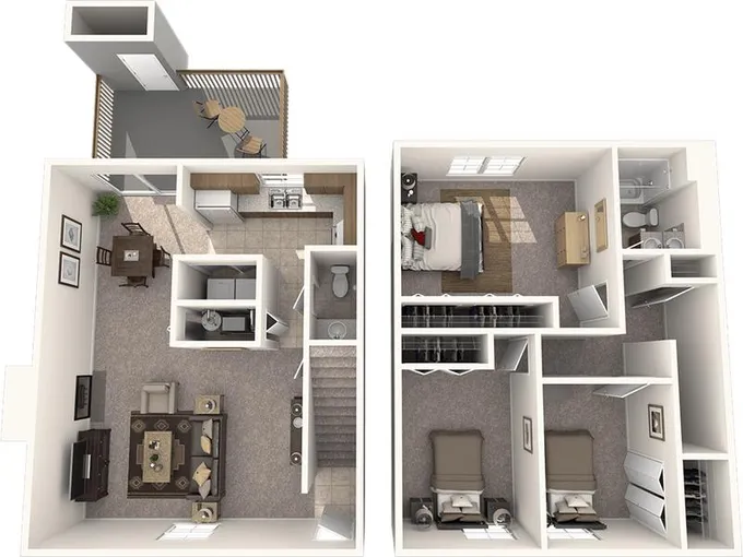 The Woods of Eagle Creek - The Roost: Three Bedroom Townhome for Rent