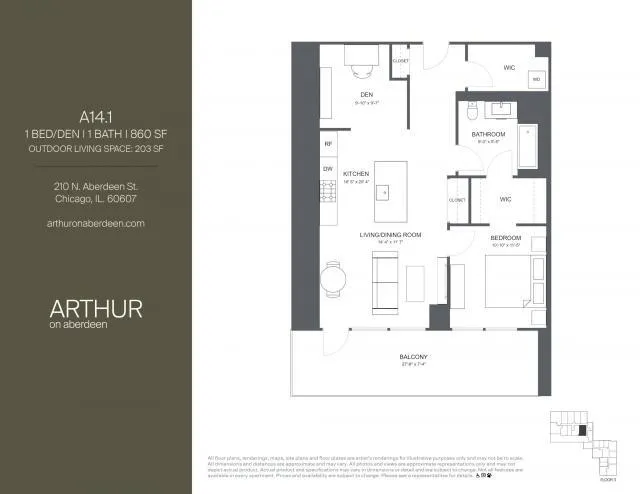 1 Bedroom 1 Bath In Chicago IL 60607 for Rent