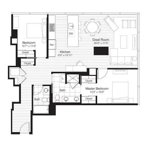 2 Bedroom 2 Bath In Chicago IL 60611 for Rent