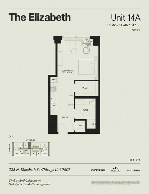 0 Bedroom 1 Bath In Chicago IL 60607 for Rent
