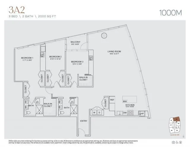 3 Bedroom 2 Bath In Chicago IL 60605 for Rent
