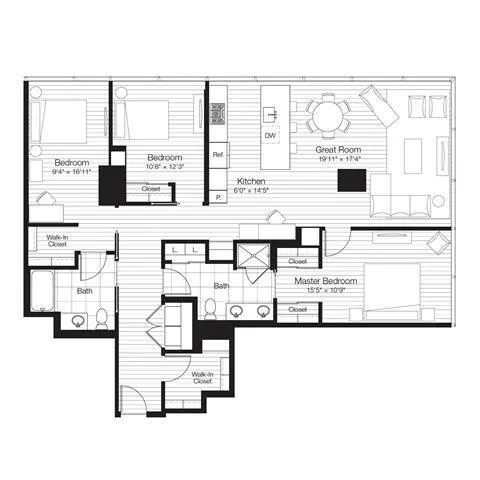 3 Bedroom 2 Bath In Chicago IL 60611 for Rent