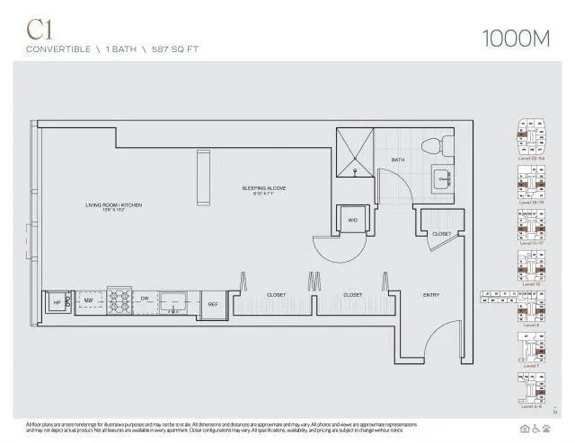0 Bedroom 1 Bath In Chicago IL 60605 for Rent