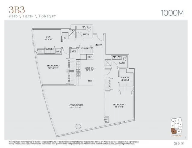 3 bedroom in Chicago IL 60605 for Rent