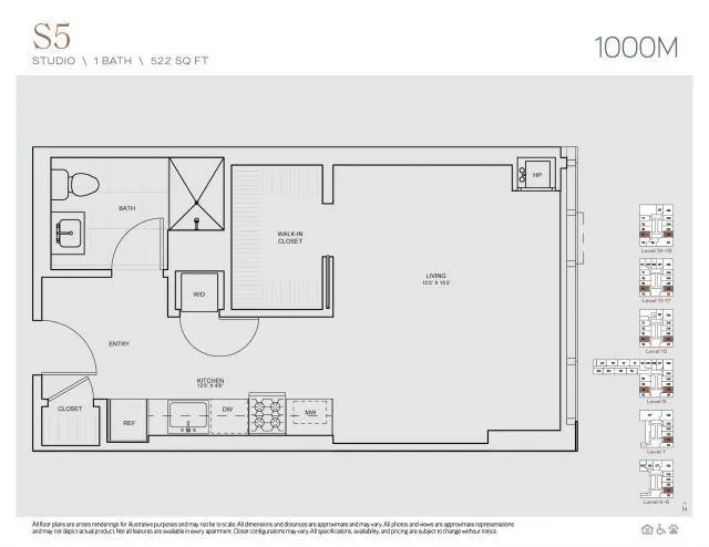 0 bedroom in Chicago IL 60605 for Rent