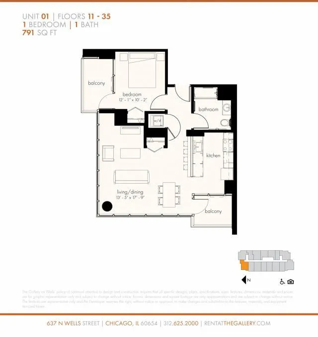 1 Bedroom 1 Bath In Chicago IL 60654 for Rent