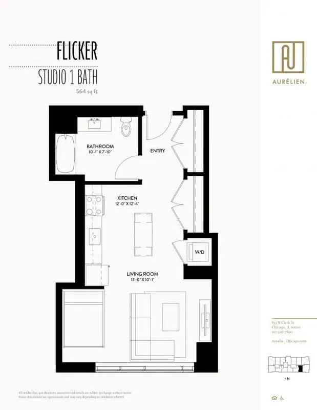0 Bedroom 1 Bath In Chicago IL 60610 for Rent