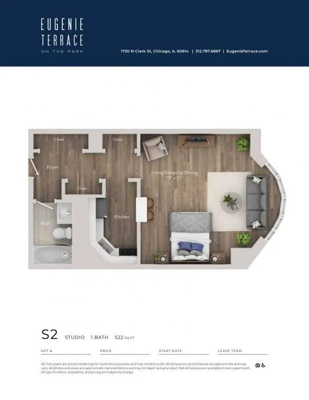 0 Bedroom 1 Bath In Chicago IL 60614 for Rent