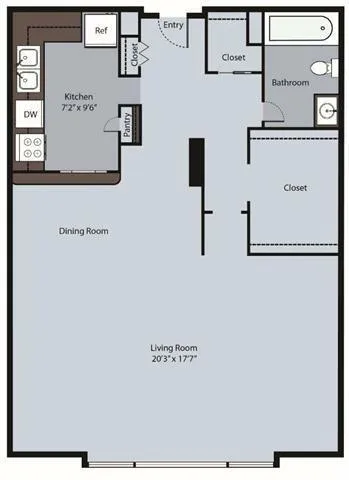 0 Bedroom 1 Bath In Chicago IL 60657 for Rent