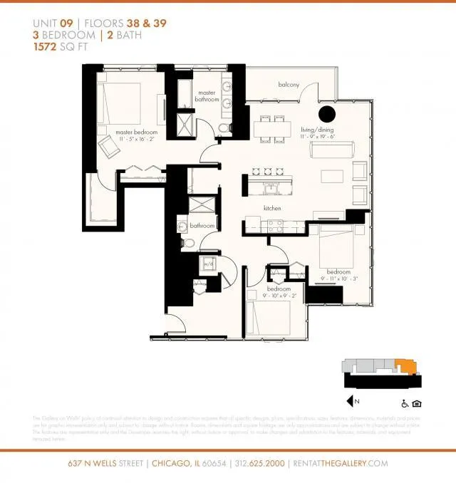 3 Bedroom 2 Bath In Chicago IL 60654 for Rent